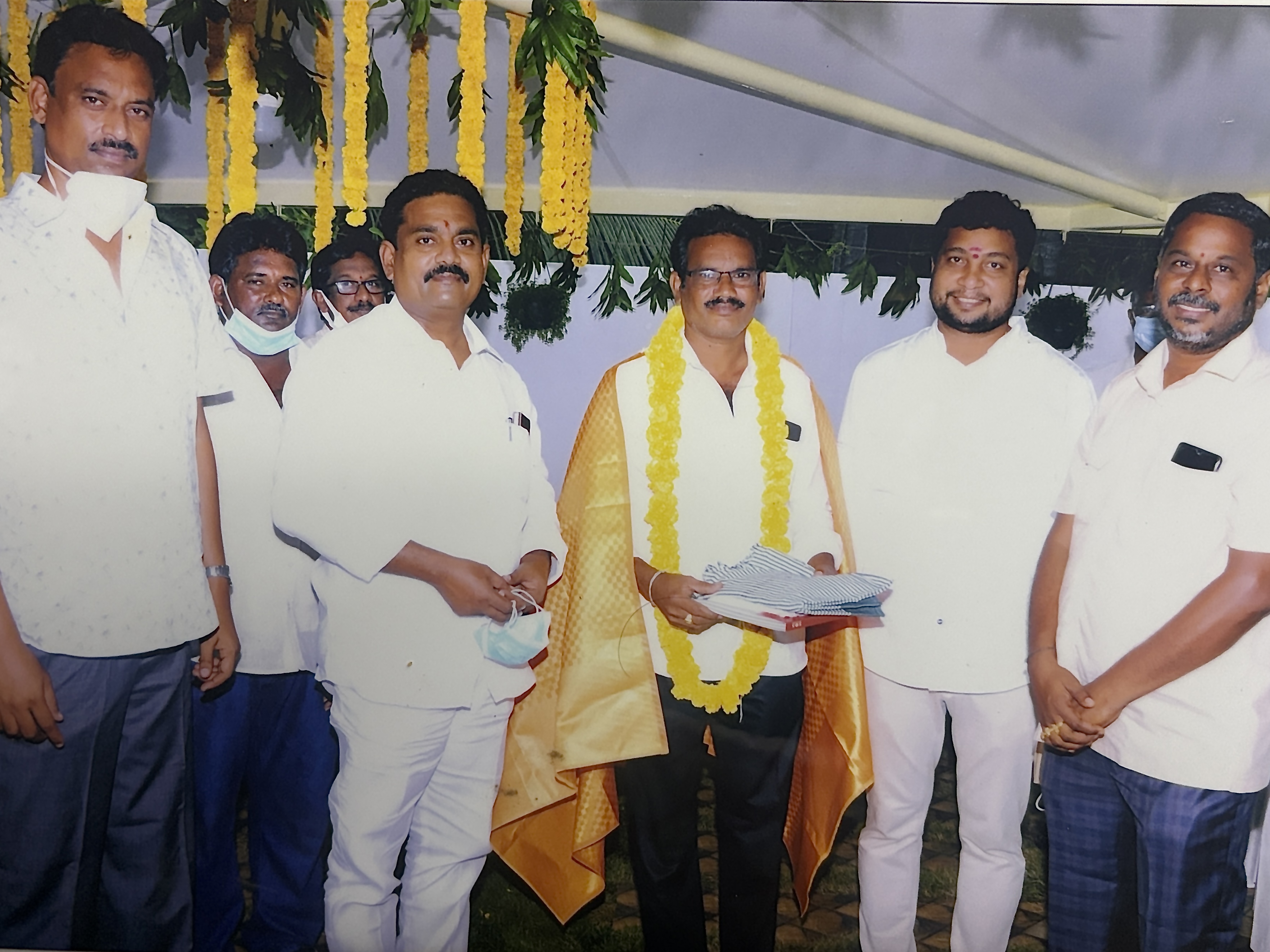 SK Constructions founder with VIP dignitaries – Palakollu